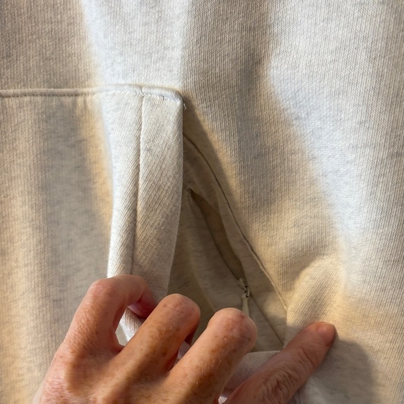 adidas Cream Hoodie with Front Logo - Picture 4 of 5